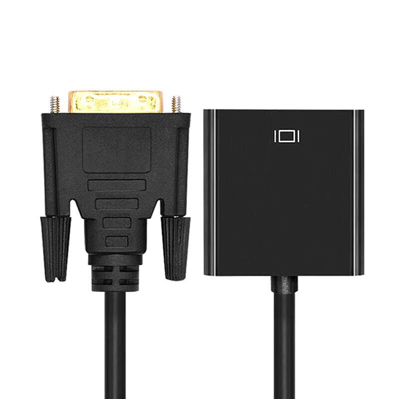 DVI D 24+1 25 Pin Male to VGA Female Adapter 1080P Video Active Cable ConveS FG