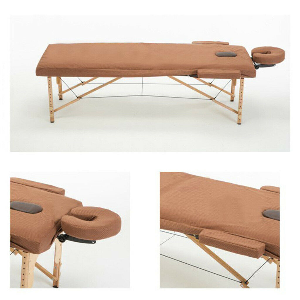 Reusable Massage Table Bed Sheets Face Cradle Hand Pillow Cover Kit Coffee