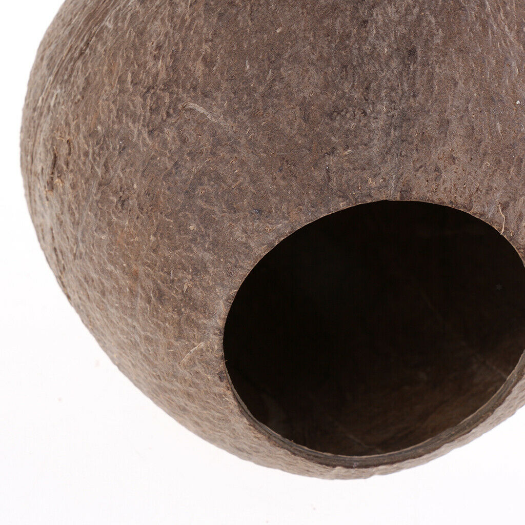 Natural Coconut Shell Bird Nest House Cage Feeder for Bird Parrot dia.13cm