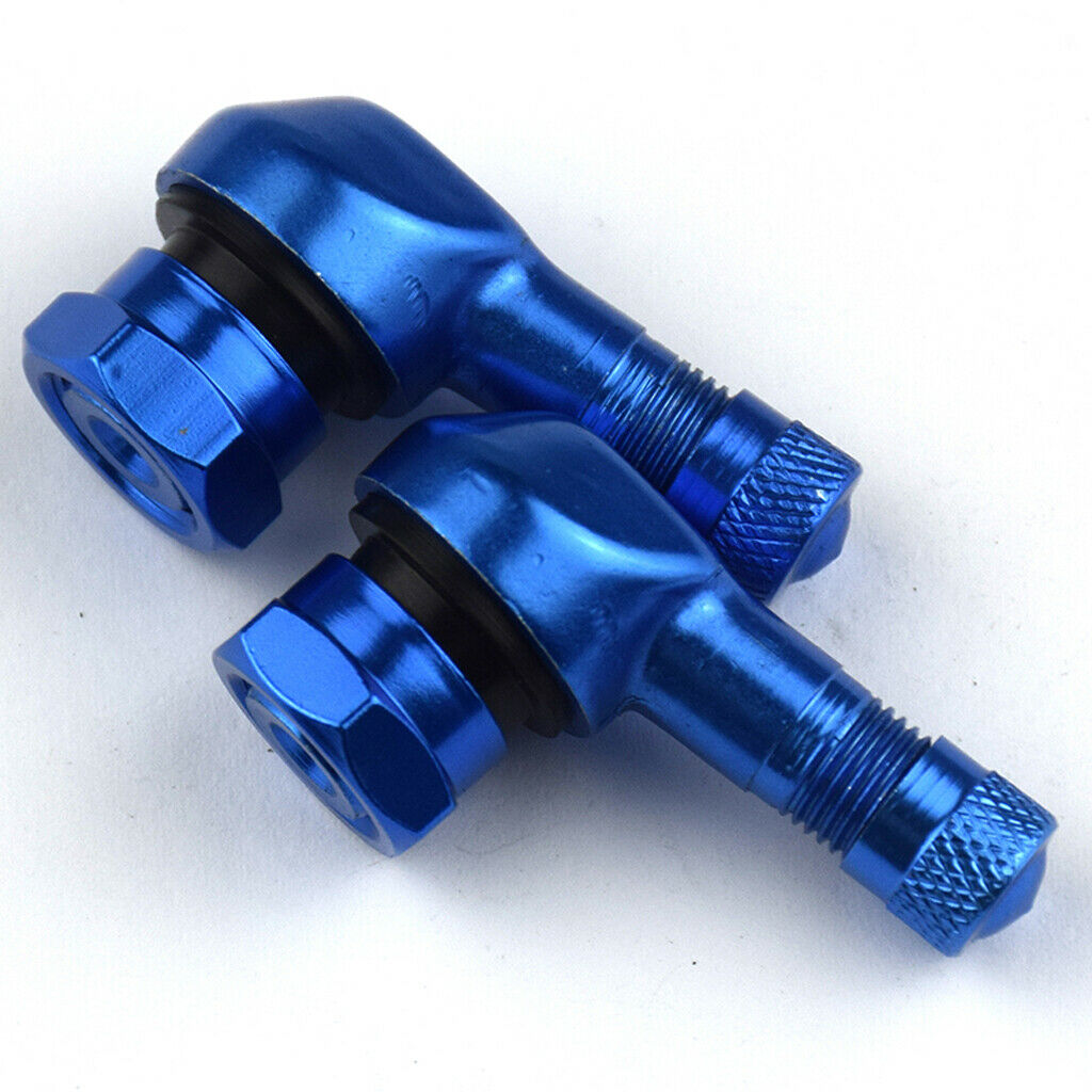 6 Pieces Aluminum Motorcycle 11.3mm Tire Wheel Stem Valve   90° Angled