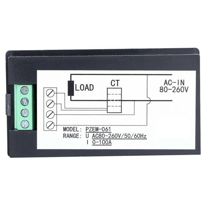 100A AC Multifunction Voltmeter Current Digital LED Display Power Monitor VoltR8