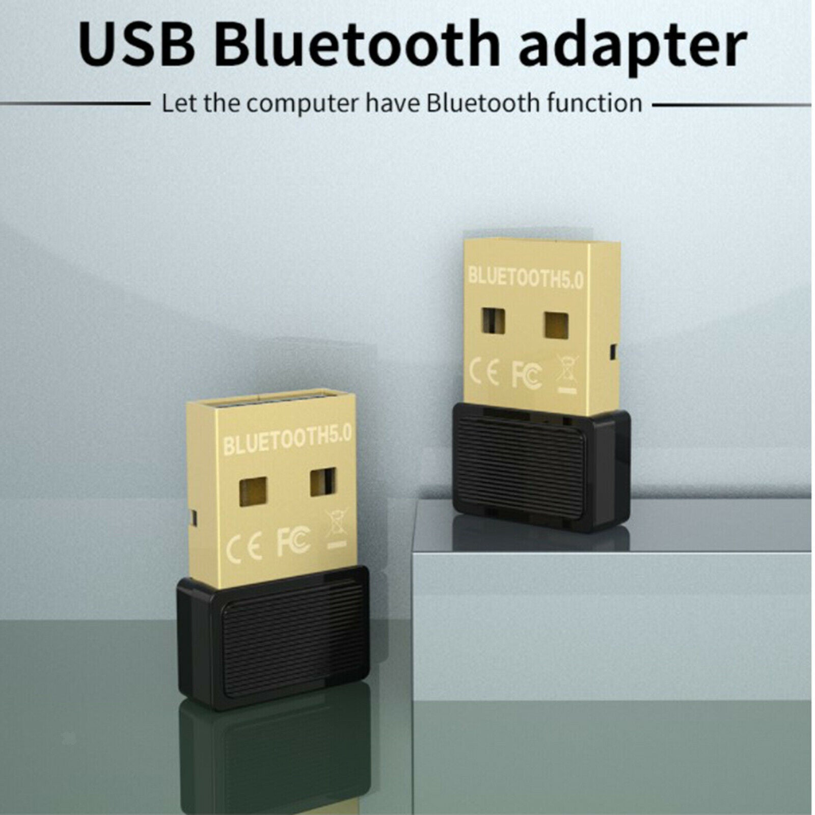 Portable Mini USB Bluetooth 5.0 Adapter Dongle Wireless for Home Stereo