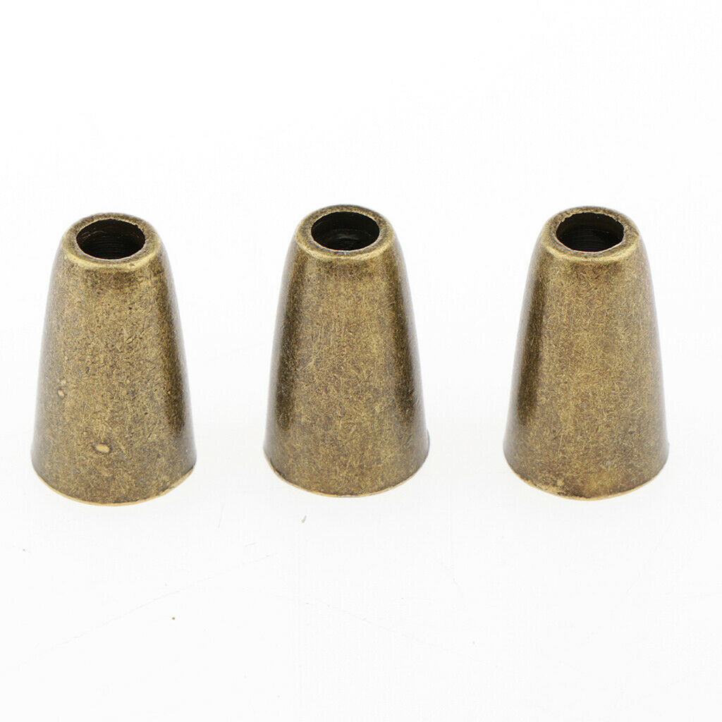 20x Conical Bell Rope Stopper Cord Lock Ends for Clothes Backpack Bronze