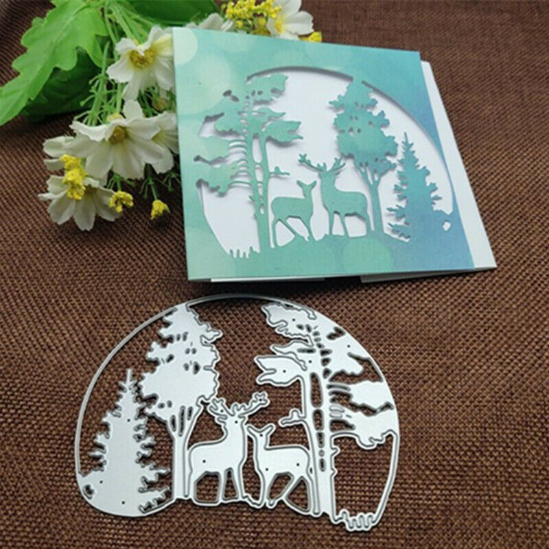 1pc Christmas Tree Deer Frame Metal Cutting Dies Stencils Cut for DIY Paper  Lt