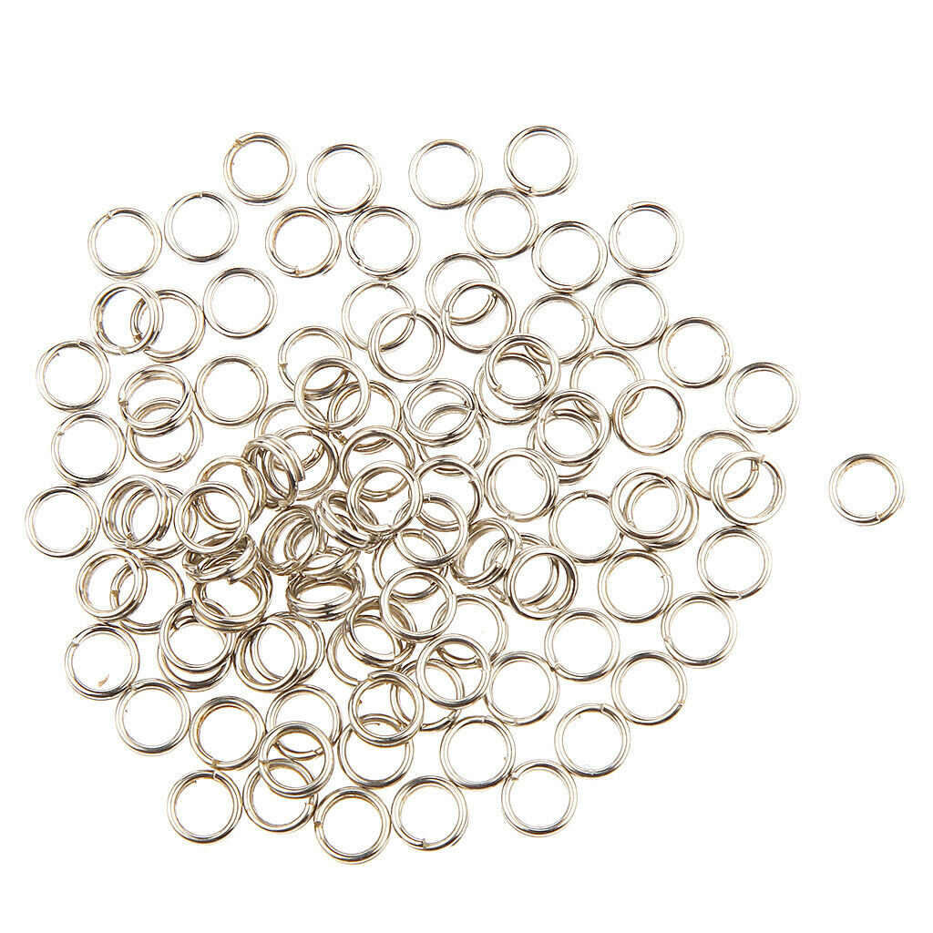 Set of 200 High Tensile Strength Stainless Steel Double Loops Fishing Split