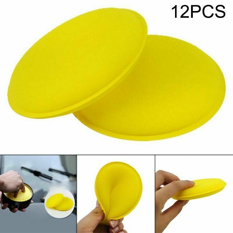 12Pcs High Density Car Waxing Polish Foam Sponge Detailing Applicator Pads Set