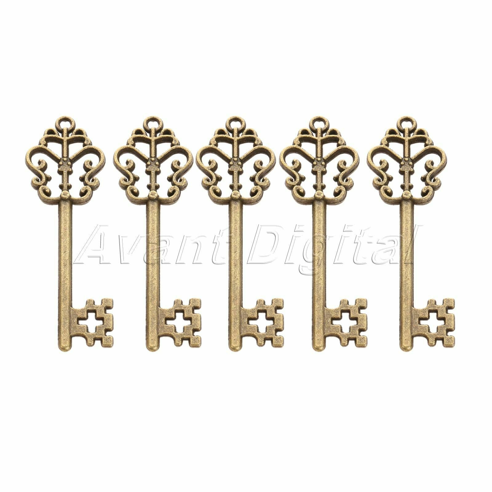 Stylish Skeleton Key Charms Pendant Findings Wedding Gift Jewelry Making 57*17mm