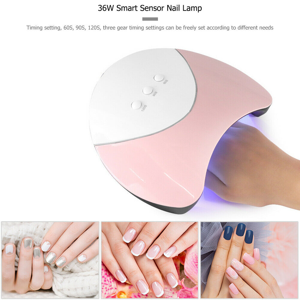 12 LED 36W UV Nail Drying Lamp for Gel Varnish Polish Nail Manicure Light @