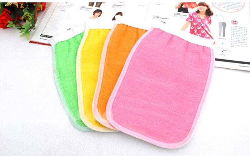 Terrific Shower Exfoliating Wash Skin Spa Bath Gloves Massage Loofah Scrub.l8