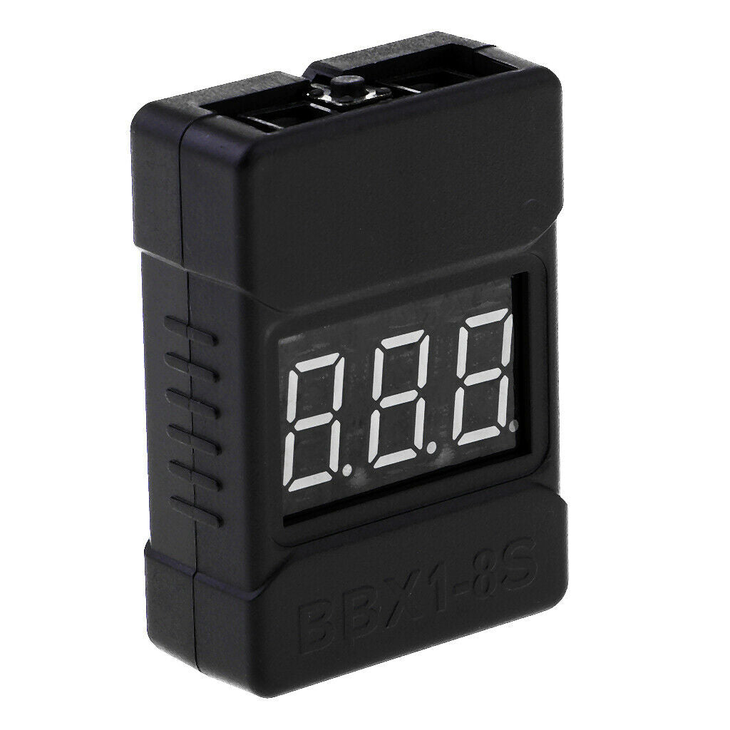 LiPo Battery Checker 1-8S Battery Low Voltage Buzzer Alarm for RC Drone Boat