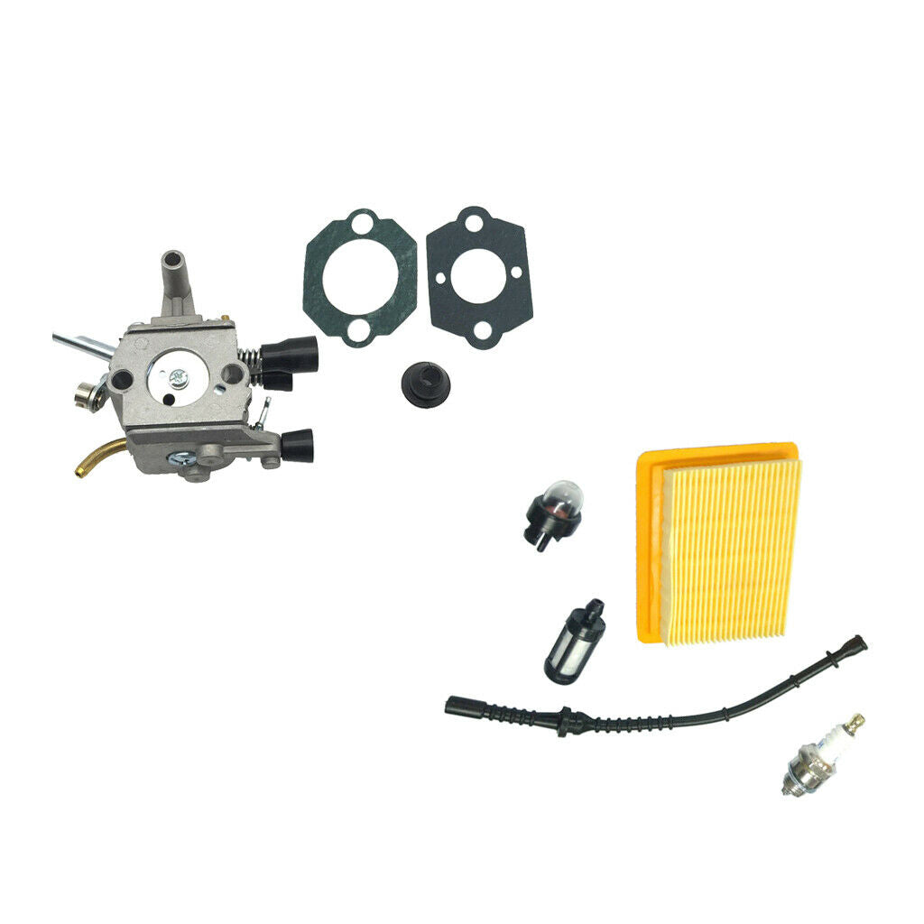 Carburetor Kit Fuel Line Primer Bulb for STIHL FS120 FS200 FS250 Chainsaw