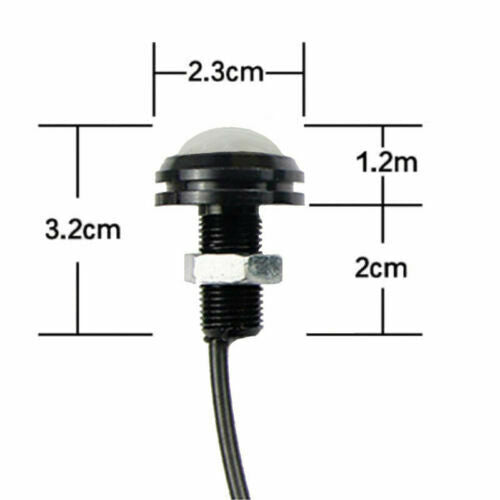 4Pcs Small White LED Black DOME Motorcycle-Chopper-Bobber Turn Signal Lights