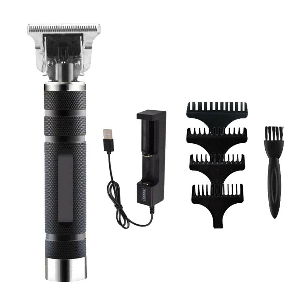 Electric Trimmer Boys Men's Hair Clipper & Cape Kit with Guide Combs Family