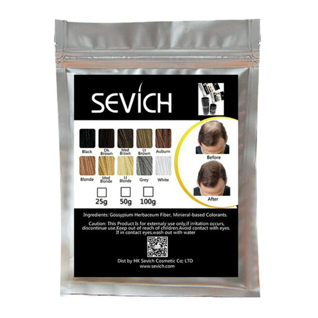 Instant Hair Building Thickening Fiber Powder for Hair Loss 100g Dark Wood