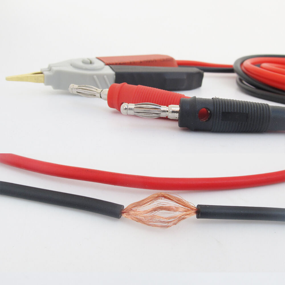 1set 1M/3.3ft Alligator Kelvin Clip to Banana Plug SMD Silicon Test Cable Lead