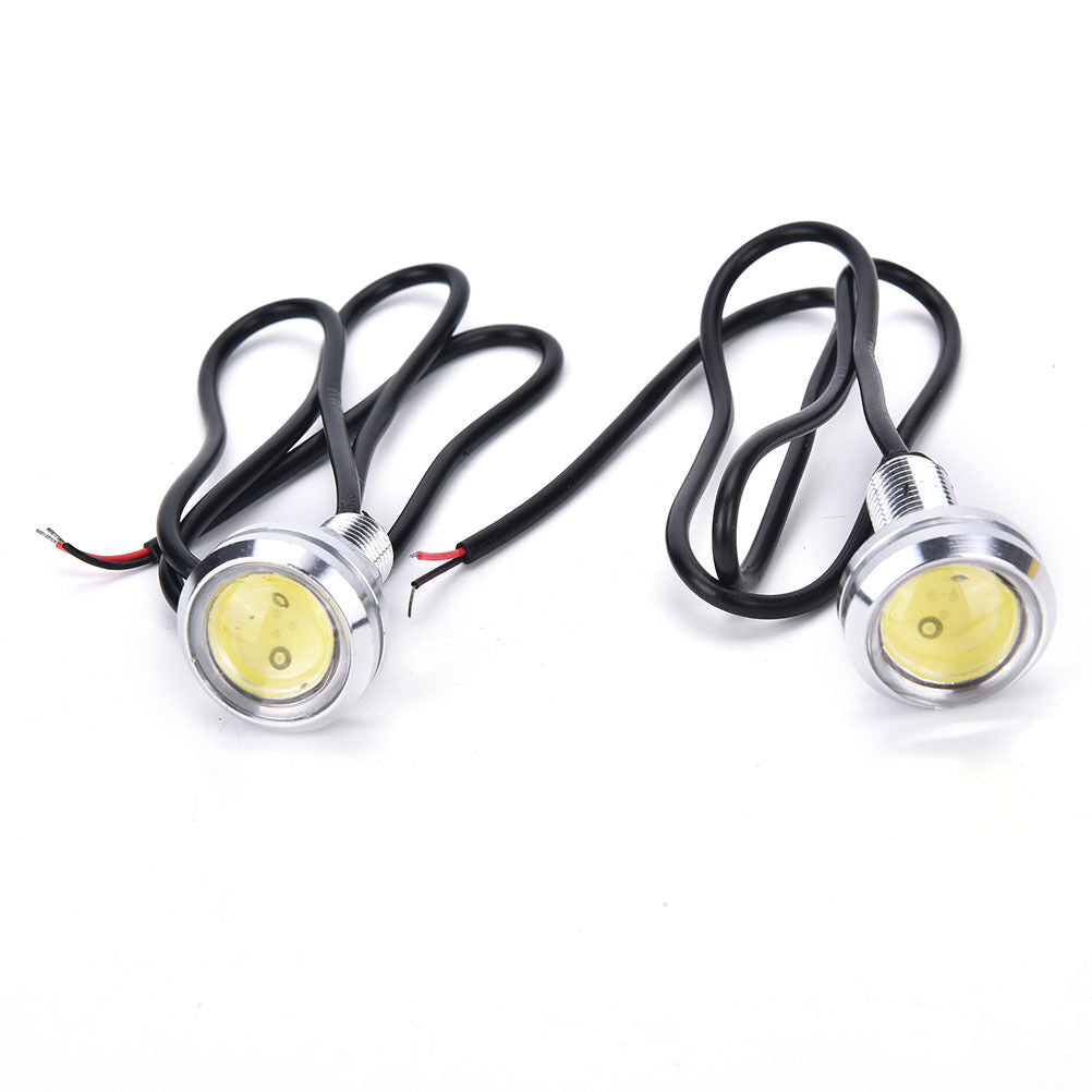 2PCS 23mm LED Eagle Eye White Daytime Running DRL Light Tail Car Auto 10W.l8
