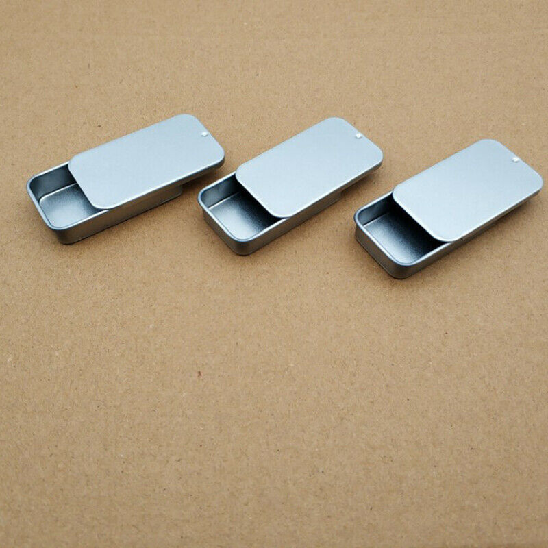 3pcs Iron Box Slide Cover Storage Box Jewelry Pill Cases Tin Boxes Contai.l8