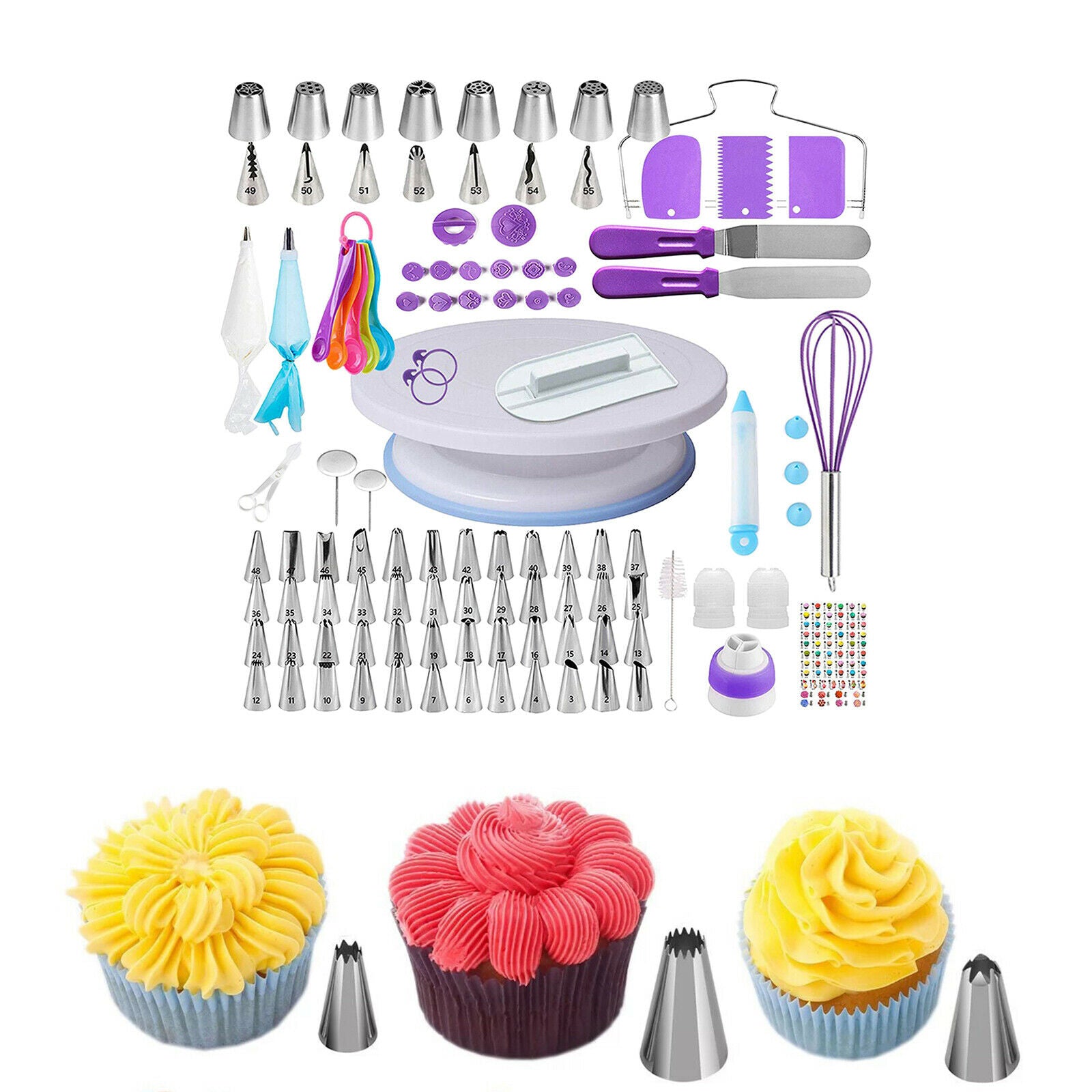 137PCS DIY Icing Bag Pastry Nozzles Tips Set Baking Decorating Making Tool