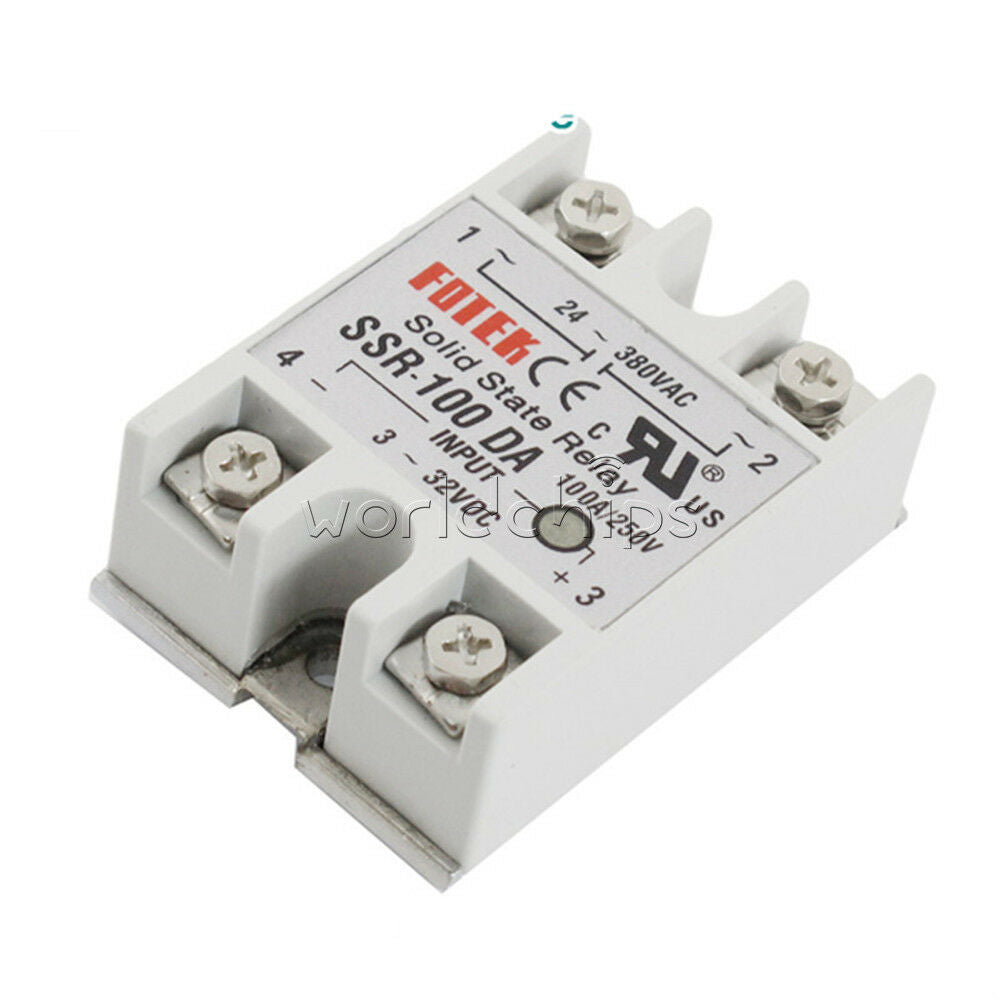100A 24V-380V 250V SSR-100 DA Solid State Relay Module 3-32V DC to AC