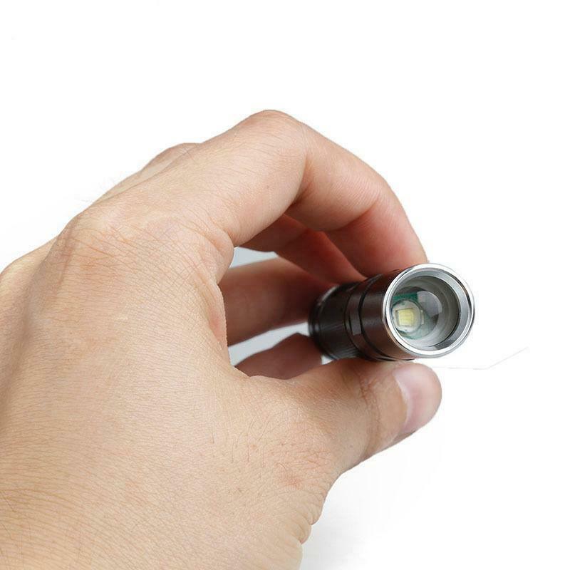 Waterproof 2000LM Pocket LED Flashlight 1 Mode Zoomable LED Torch Mini Penlight
