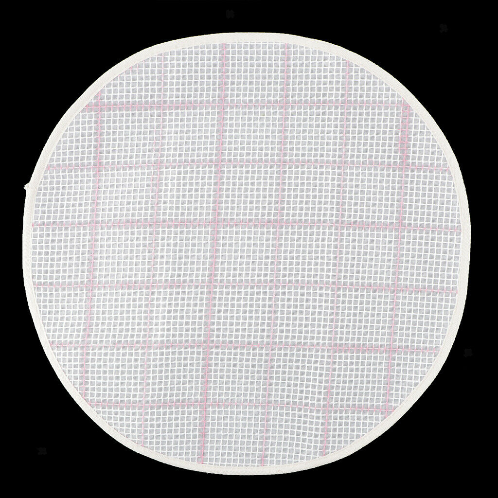2x White Round Blank Latch Hook Rug Canvas Craft Home Orament 45cm/18in