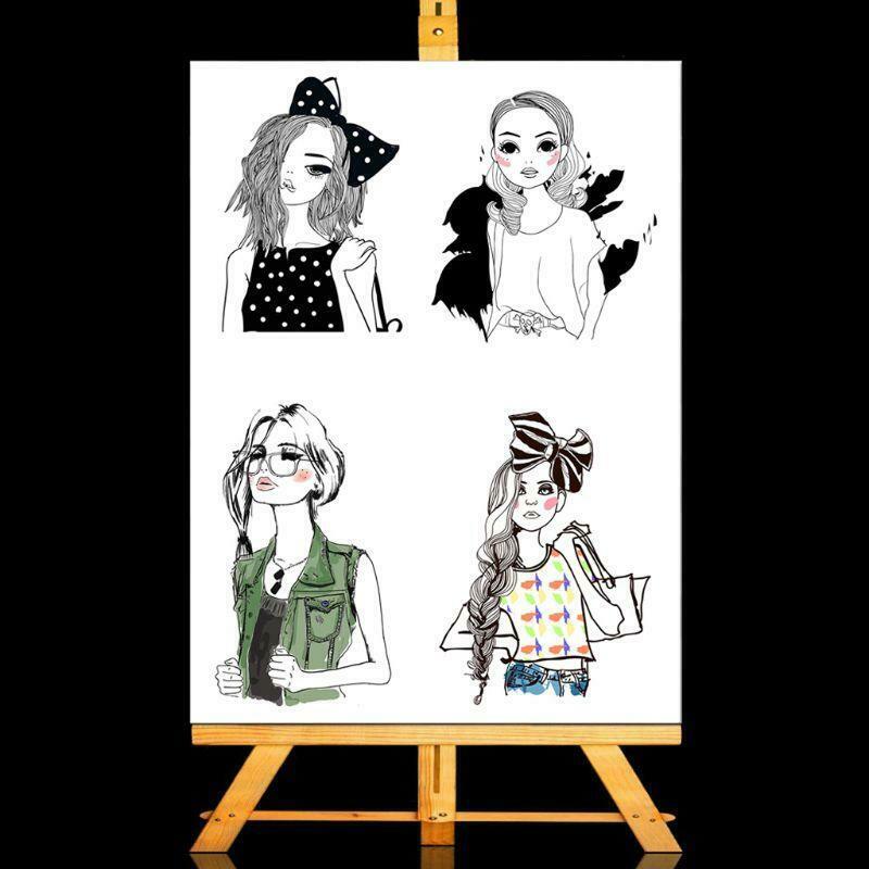 Fashion Girl DIY Silicone Clear Stamp Cling Seal Scrapbook Embossing Album Decor
