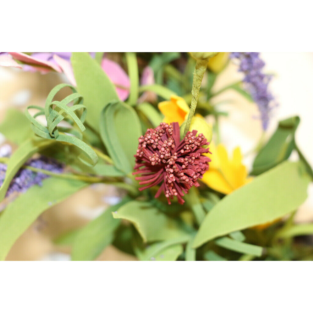 19.7" Artificial Flower Wreath Front Door Garland Indoor Wedding Home Decor