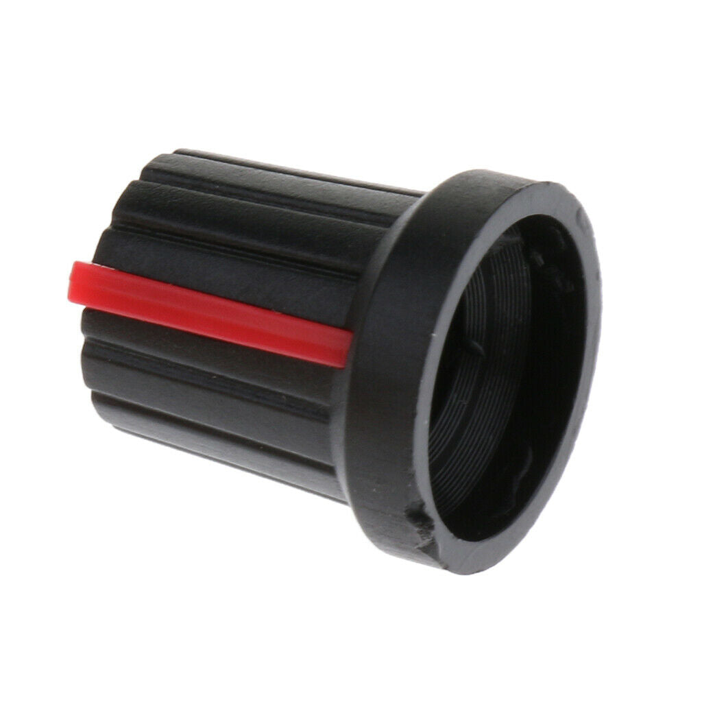 5pcs Plastic Guitar Effect Pedal Knob Amp Amplifier Control Knobs Black+Red