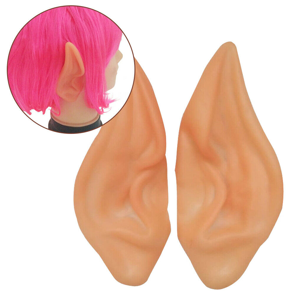 1 Pair Halloween Fairy Elf Ears Soft Party Dress Up Accessories Ear Props