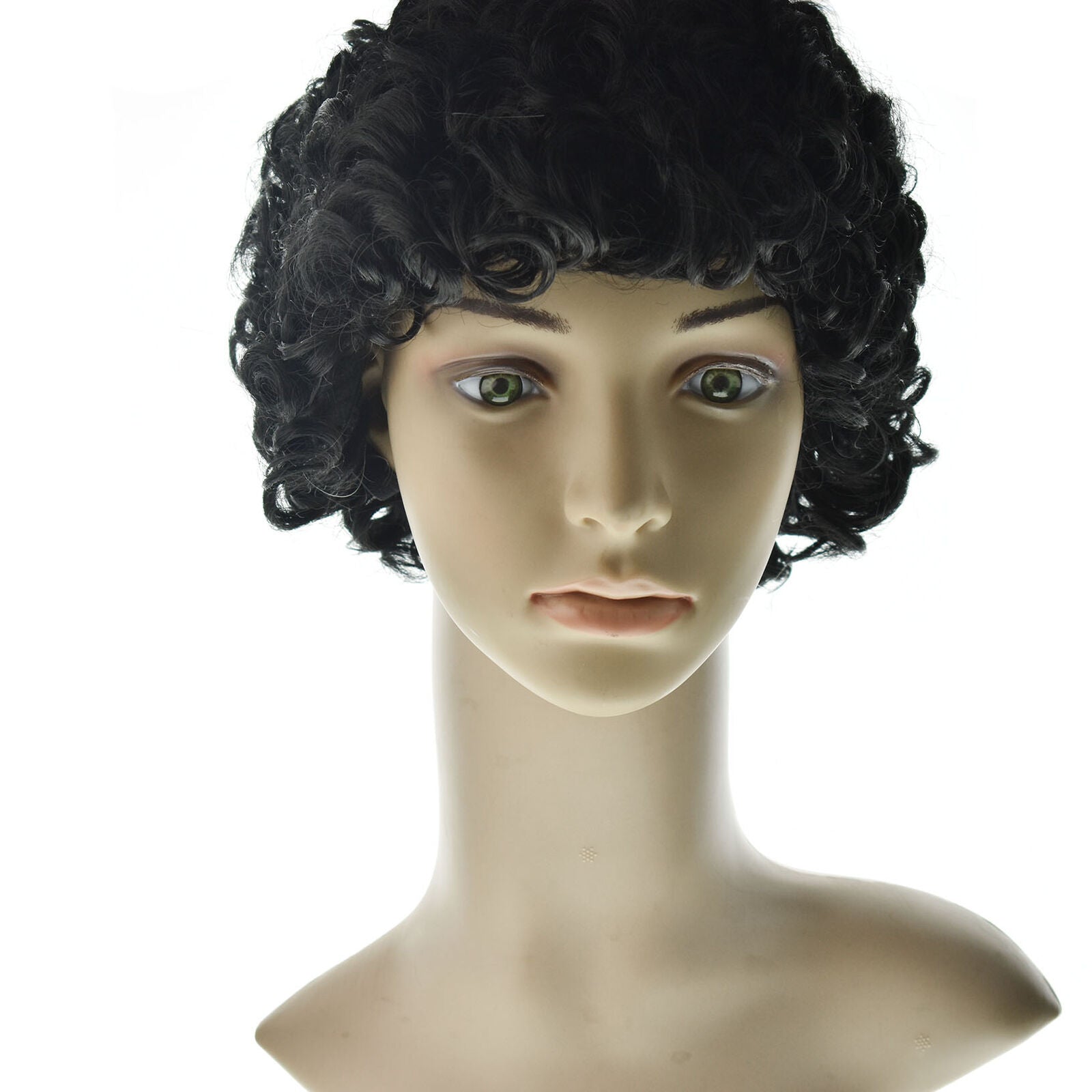 Short Black Curly Pixie Wigs for for Black African American Women Natural Look
