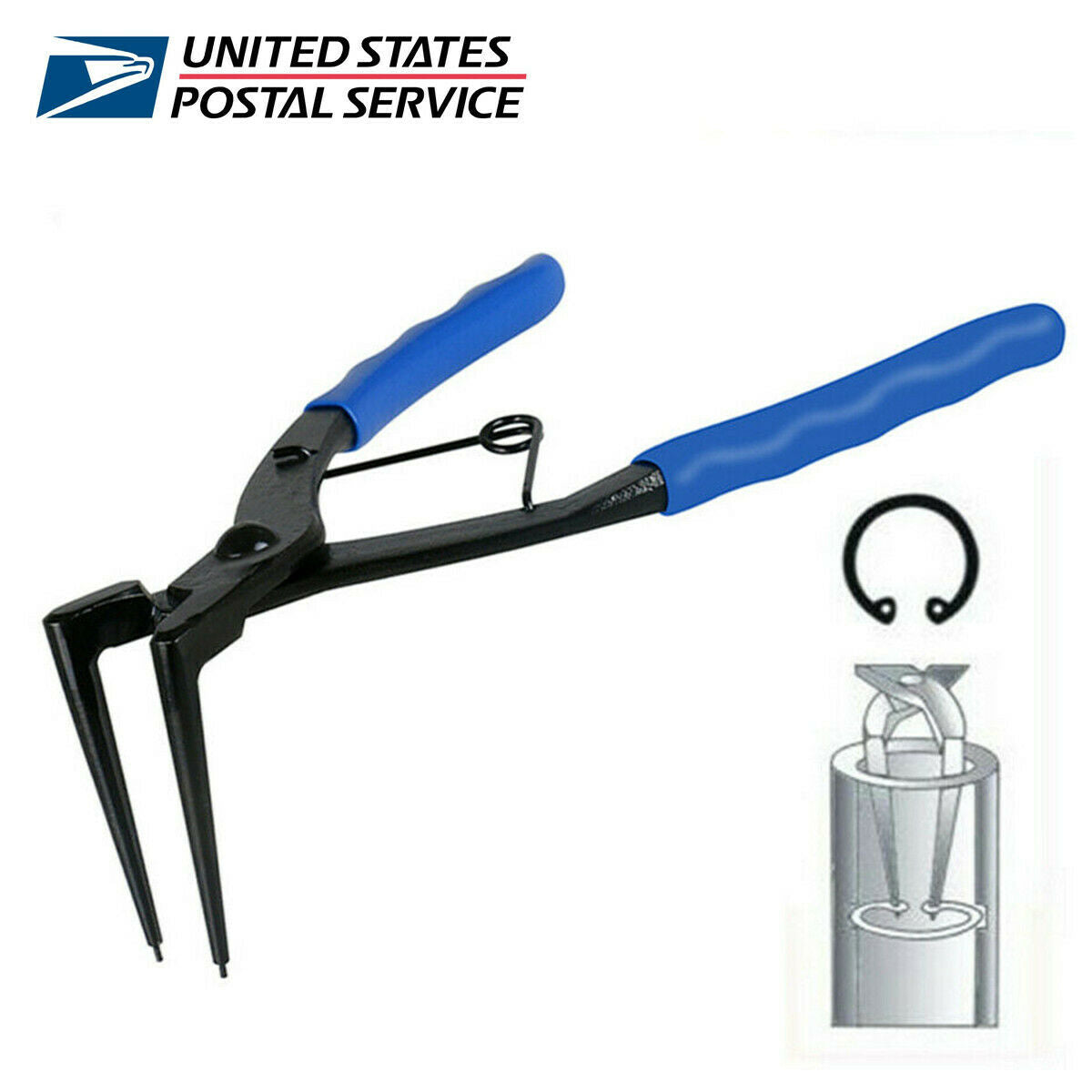 Motorcycles Circlips Snap Ring Grip Plier Internal Ring Remover w/50mm Long Nose