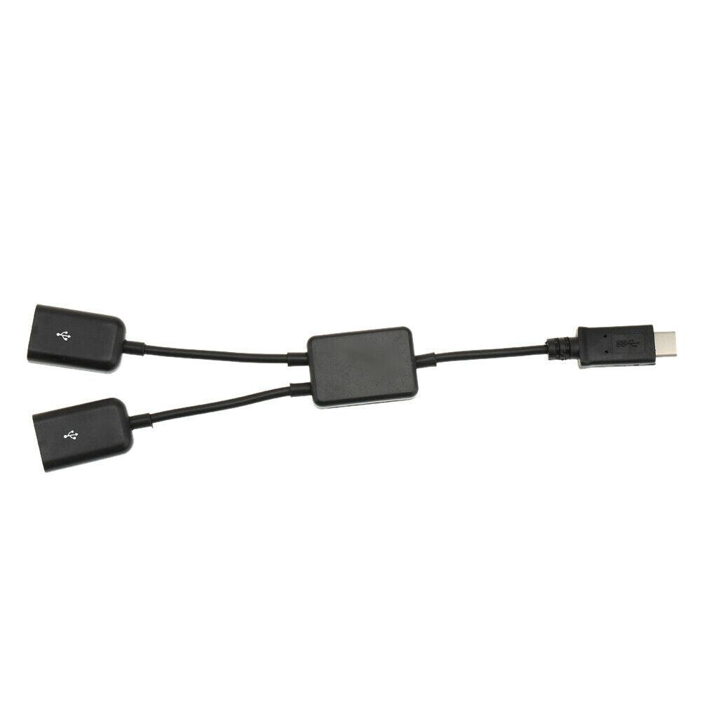 USB 3.1 Type-C OTG HUB Cable 2 in 1 USB C 3.1 Male to Female Plug Cable Hub @