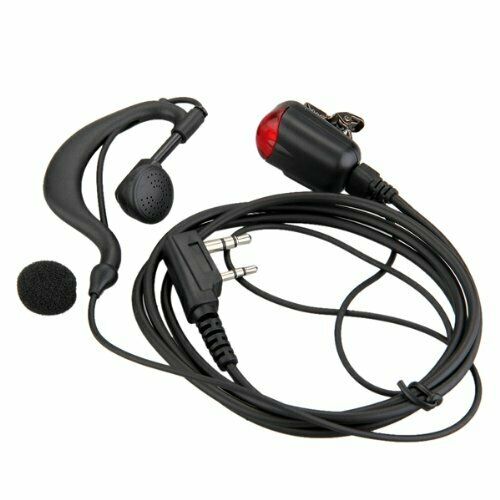 Ear-Hook LED Headset Earphone Earpiece for Kenwood Walkie Talkie Radio V1W6W6