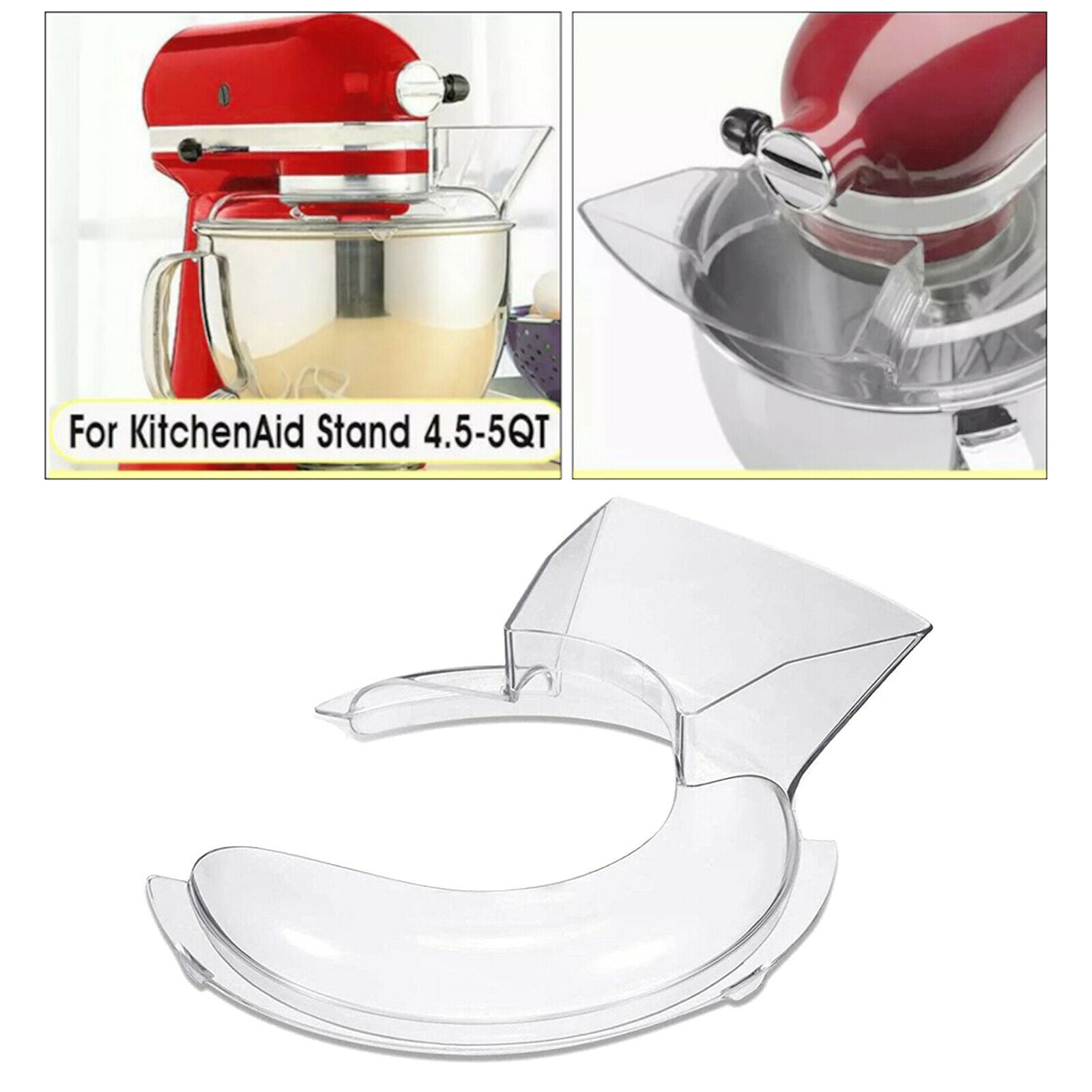 Bowl Pouring Shield Tilt Head Parts Splash Guard for  4.5/5QT Mixer