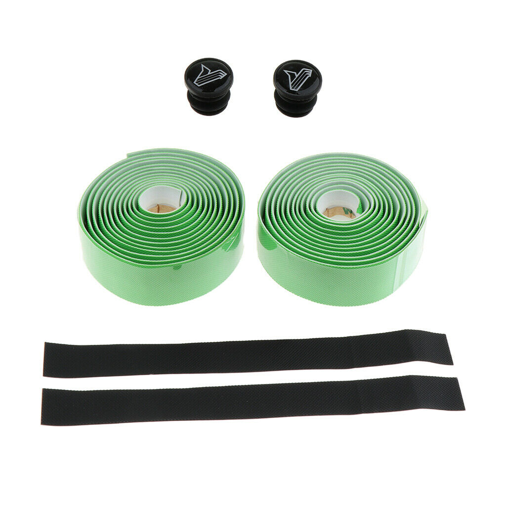 Non-slip Bicycles Handlebar Tapes - Road Bike Handle Bar Wrap Bandage Green