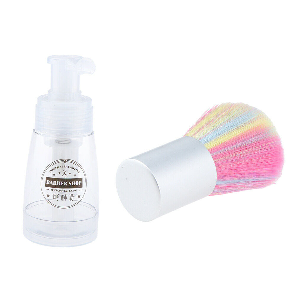 180ml Empty Refillable Powder Spray Bottle Cosmetic Bottles+Colorful Brush