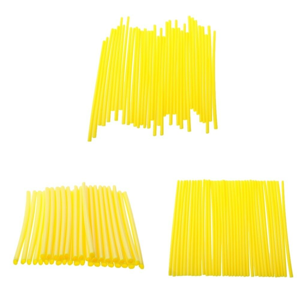 108 Packs Universal Motocross Wheel Rim Spoke Wraps Skins Cover Yellow