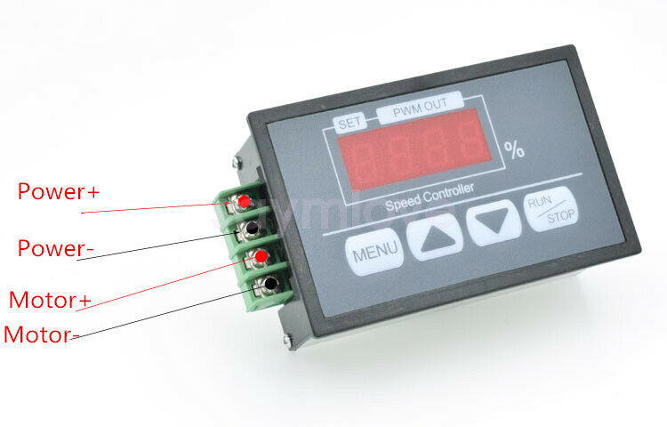 DC 30A Motor Speed Governor 6-60V PWM Speed Control Switch Controller  Display