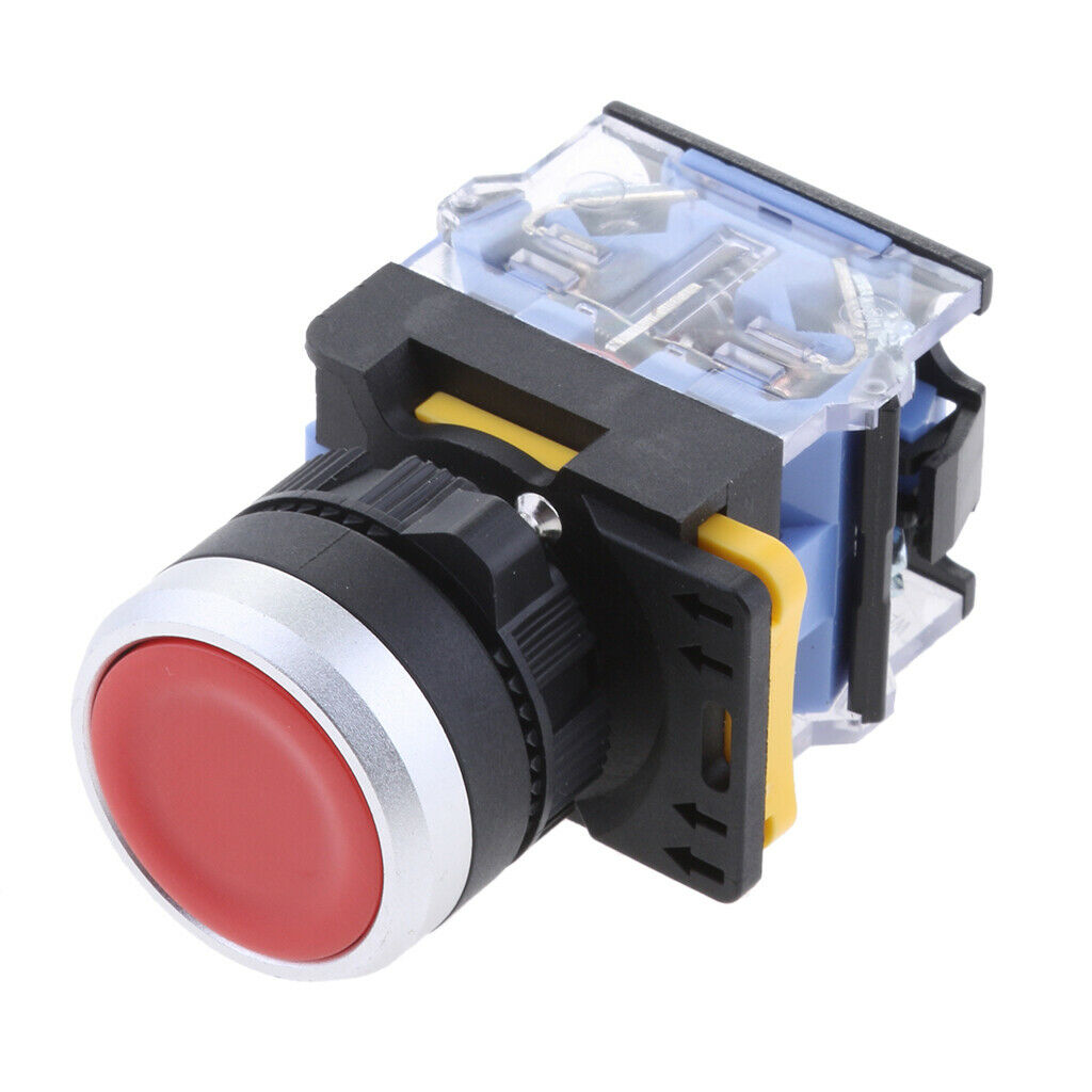 New Self Locking Latching Push Button Switch 22mm Mounting Waterproof Red