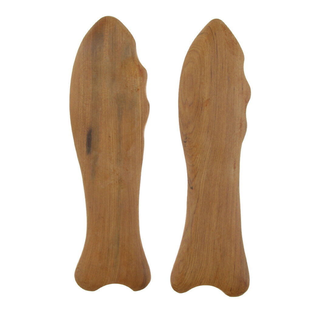 4 Pieces Wooden Gua Sha Facial Scraping Massage Tool Body Massager SPA for