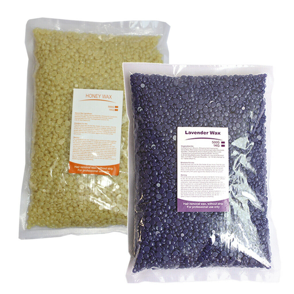 2Bags Hard Waxing Bead Bean Hot Film Body Hair Removal Bikini Depilatory 1kg