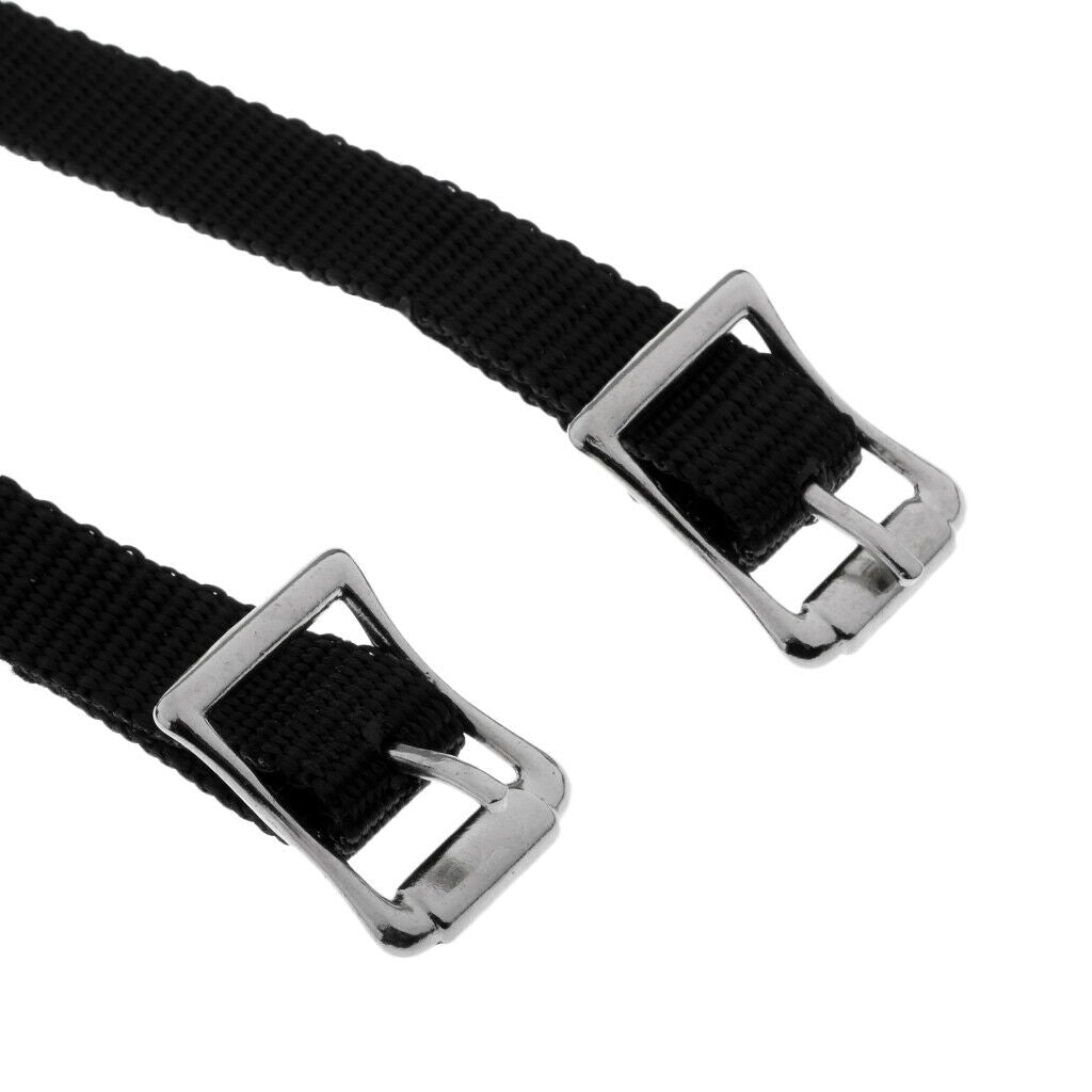 Lots 2 Weaved English Spurs Straps Horse Riding Equestrian Accessories Black