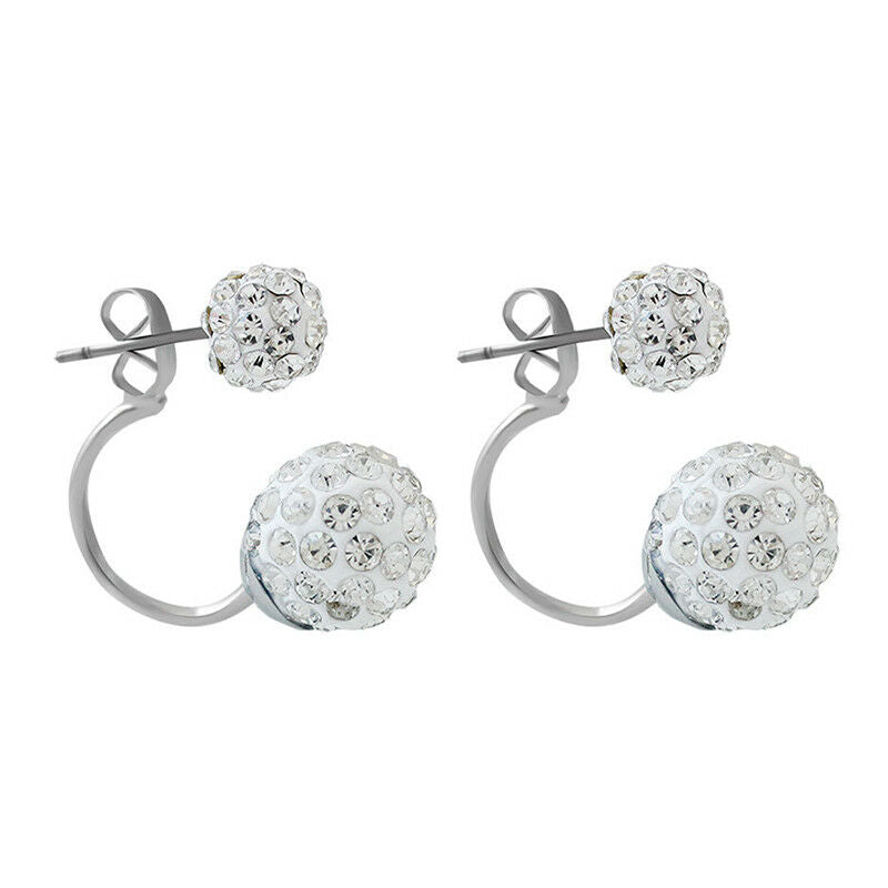Fashion Crystal Ball Waterdrop Necklace Earrings Jewelry Set For Wedding .l8