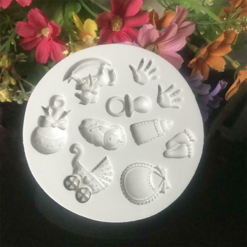 Sugar Craft Candy Chocolate Tray Soap Baby Shower Theme Fondant Silicone Moulds
