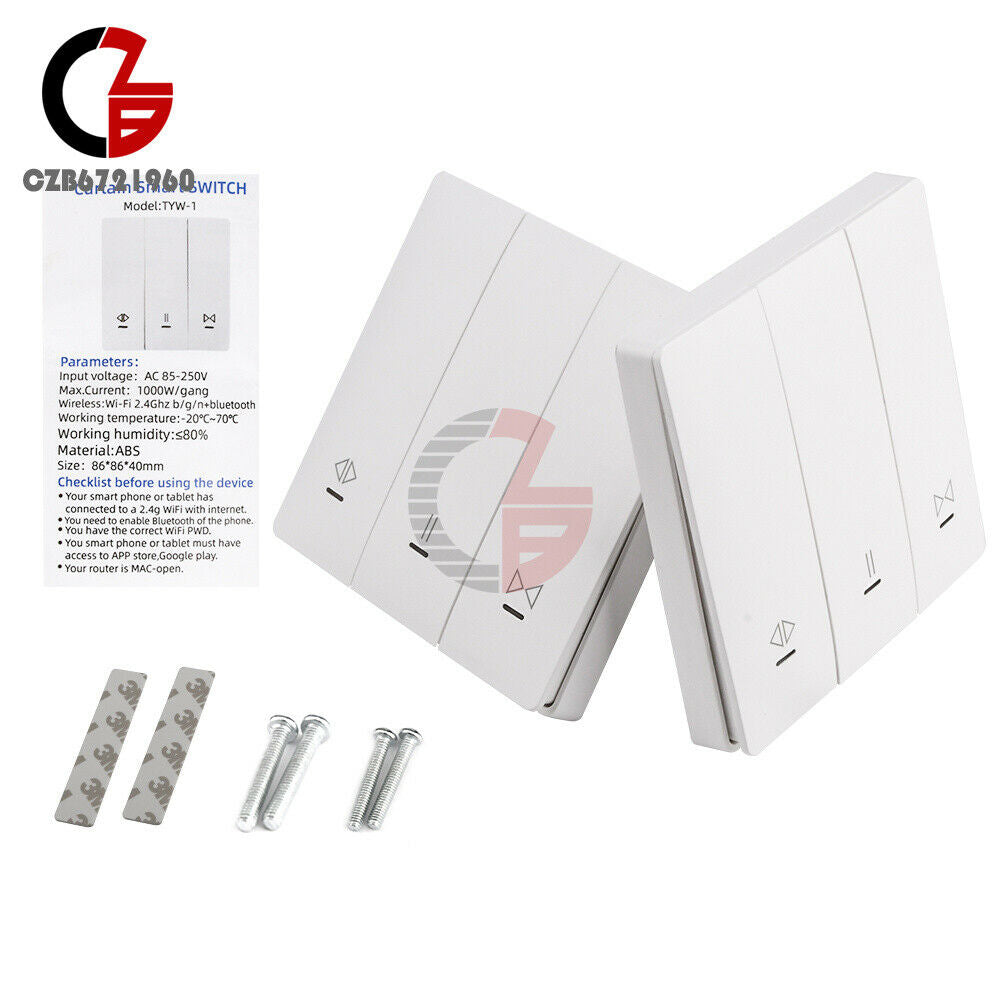AC85-250V Smart Curtain Roller Shutter Motor switch With Remote Control Panel