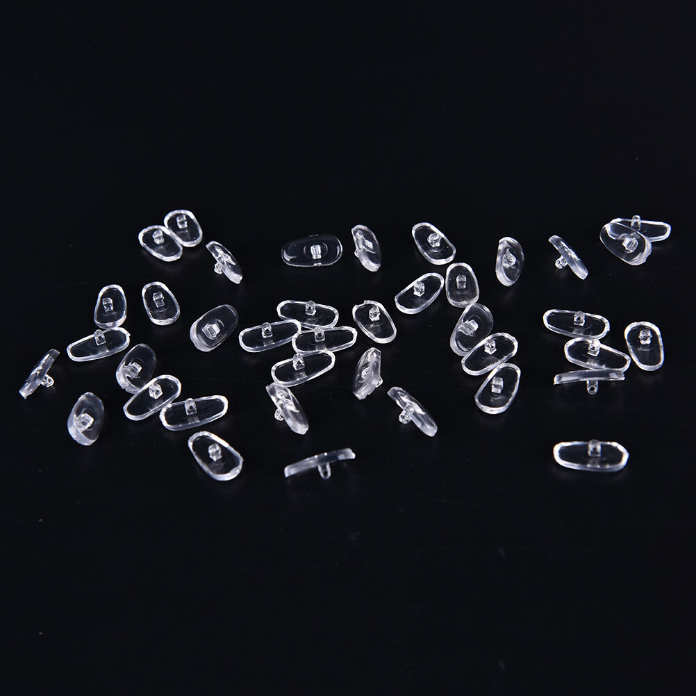 50 Pairs Screw-On Oval Silicone Nose Pads for Glasses Eyeglass 、N.l8