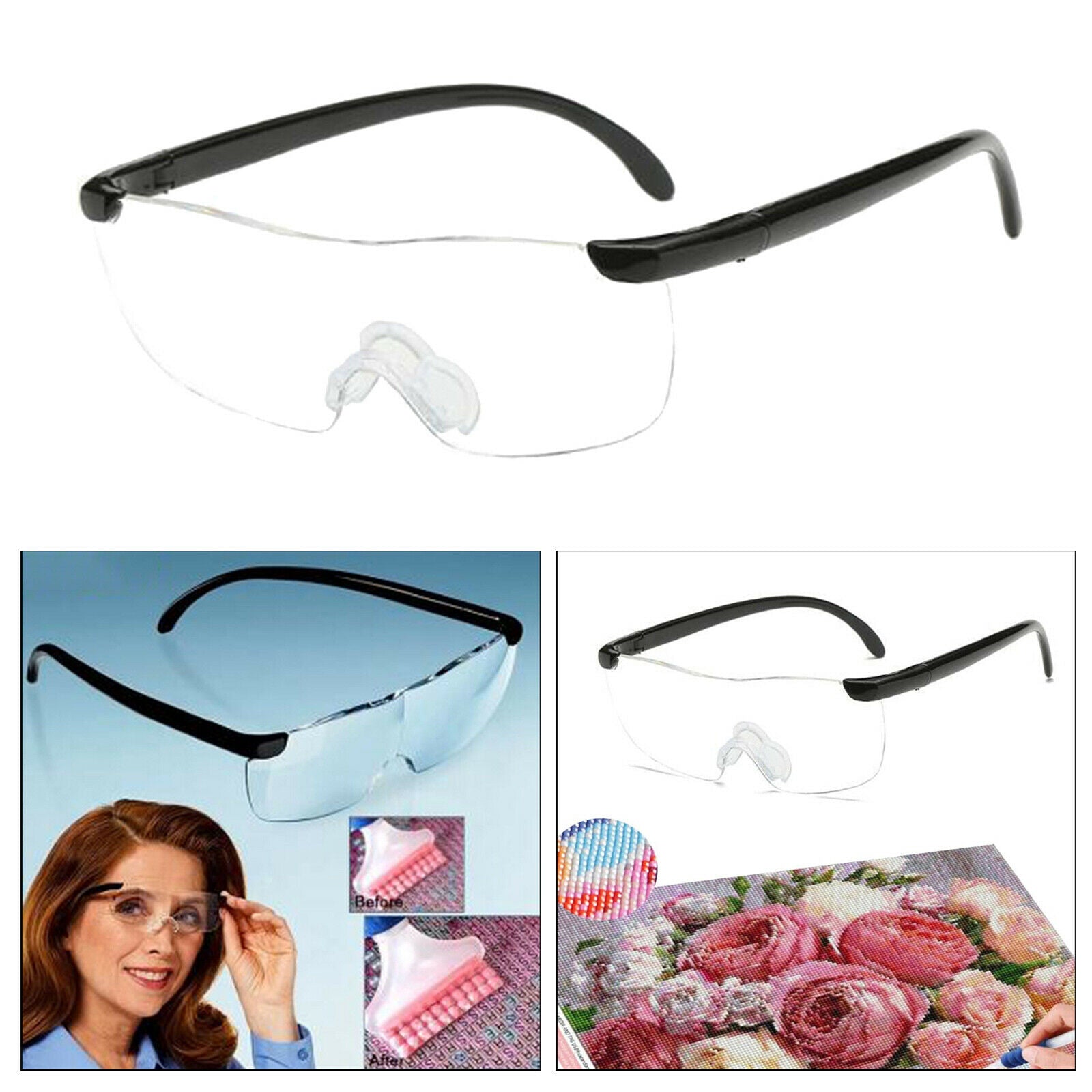Magnifying Glasses Eyewear Painting Unisex for Needlework Sewing Reading