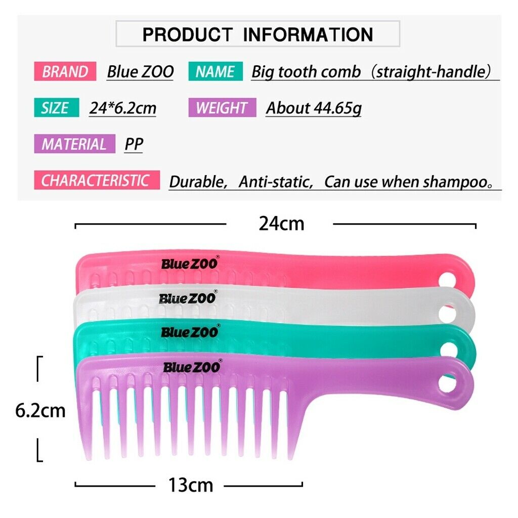3pcs Wide Tooth Comb Detangling Comb + 2pcs Microfiber Hair Towel Wrap Gray