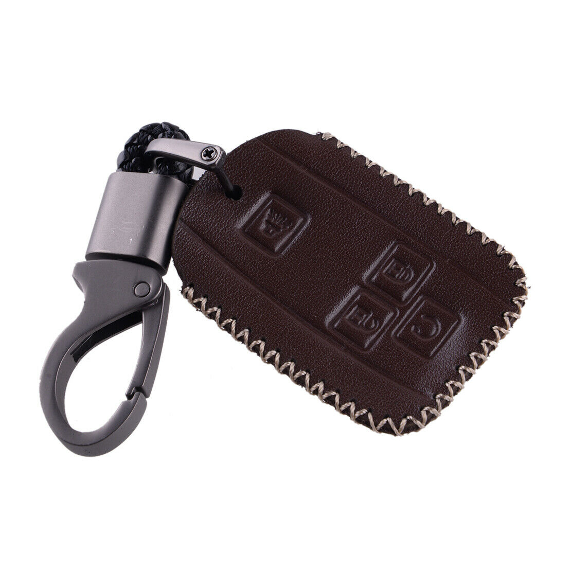 Car Brown 4 Buttons Key Fob Cover Case Chain Fit for Chevrolet GMC M3N32337100