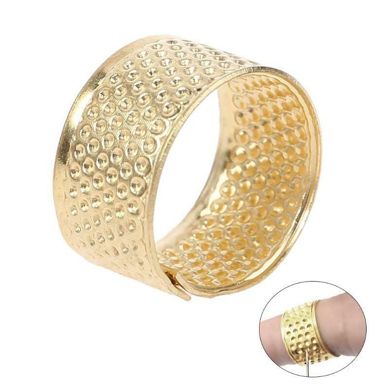 4pcs/set Finger Thimbles Metal Shield Protector Pin Needles Grip Sewing Quilting